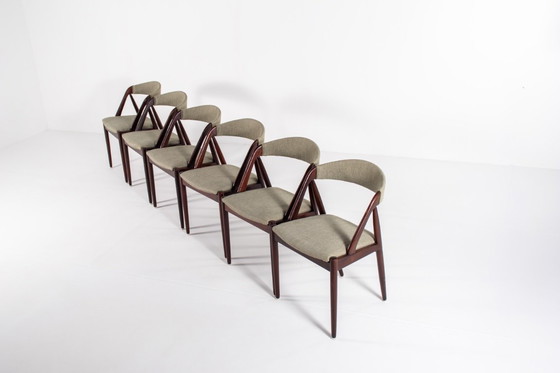 Image 1 of 6 sedie da pranzo in teak modello 31 Kai Kristiansen