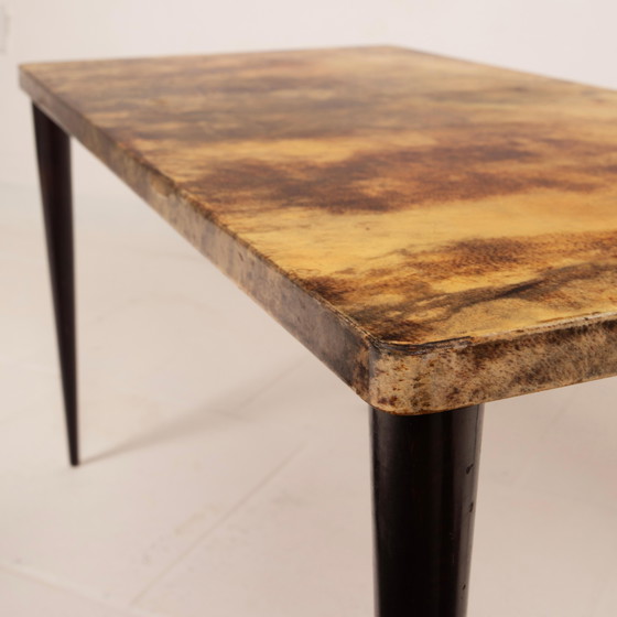 Aldo Tura Mid Century Rectangular Parchment Low Coffee Table mod. 825 Itayl 1950 – Wood, Mid Century Modern (photo 21 of 27)