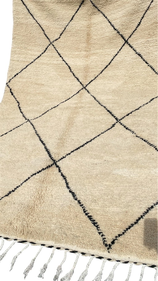 Tapis berbère authentique – Fait main en laine d'Atlas – 300 x 200 cm – Design luxueux et intemporel