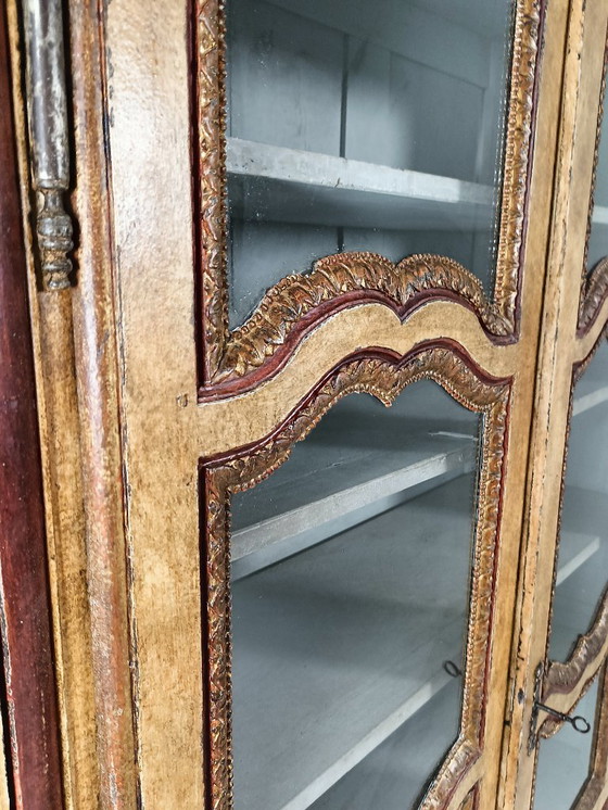 Image 1 of Antique French painted cabinet