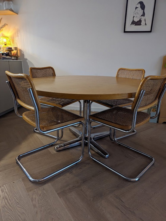 Image 1 of Round Midcentury Modern dining table - Pastoe style