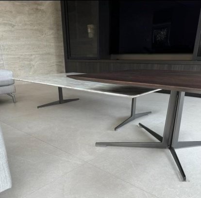 Image 1 of Flexform Fly Over Table 80X80Cm Showroom Bois massif