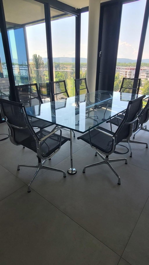 Tecno Nomos conference table – vergadertafel, Glass, Metal