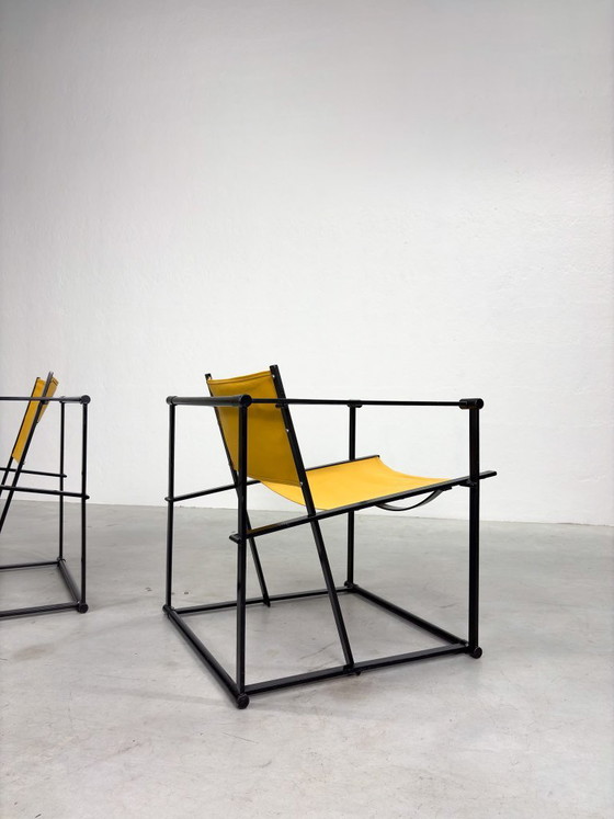 Set 'FM60' Armchairs by Radboud van Beekum for Pastoe – Canvas, Iron (photo 8 of 20)