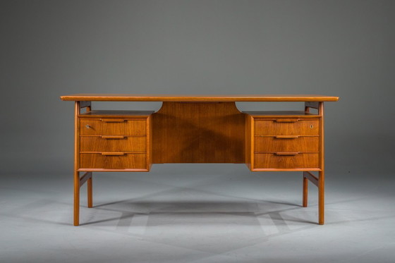 Image 1 of Teak Model 75 Desk from Omann Jun Møbelfabrik, 1960s