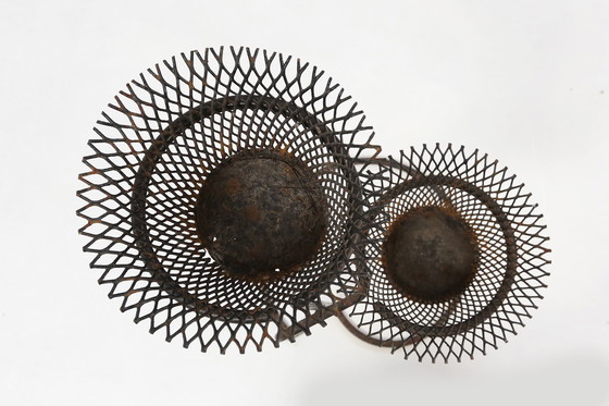 Image 1 of Porte-plantes en métal du milieu du siècle par Mathieu Matégot, France années 1950