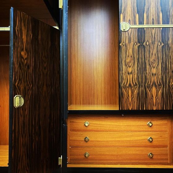 Armadio italiano in Macassar e ottone di Adalberto Caraceni per Modernindustria – Brass, Italian Design (photo 5 of 10)