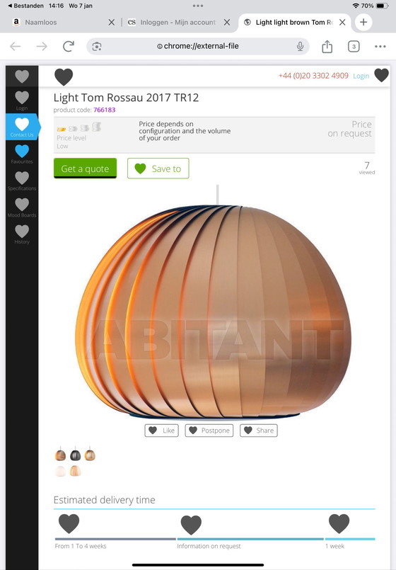 Image 1 of Lampada a sospensione Tom Rossau TR12