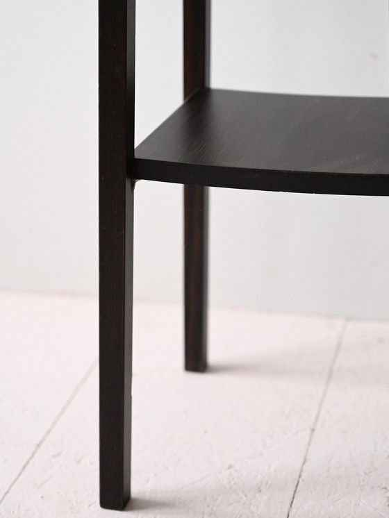 Image 1 of Vintage Zweeds Houten Voetstuk