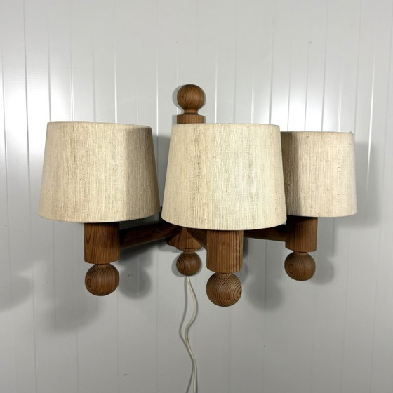 Image 1 of Uno Kristiansson wall lamp Pinus for Luxus Sweden 1970s