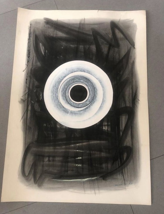 Image 1 of Serie di 4 originali vintage anni '80, opere di Marek Janicki