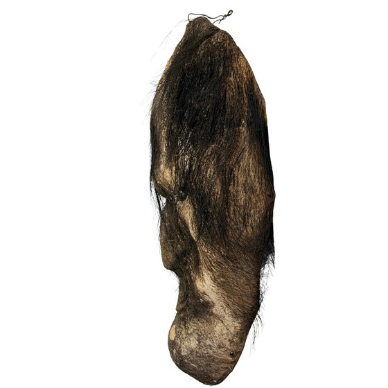 Máscara de Chamán de Cuero de Yak Nepalés – Gurung/Magar – Mediados del Siglo XX – Esculturas (photo 6 of 8)
