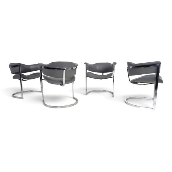 Set van 4 eetkamerstoelen van Vittorio Introini voor Mario Sabot, 1970 – Leather (photo 13 of 19)