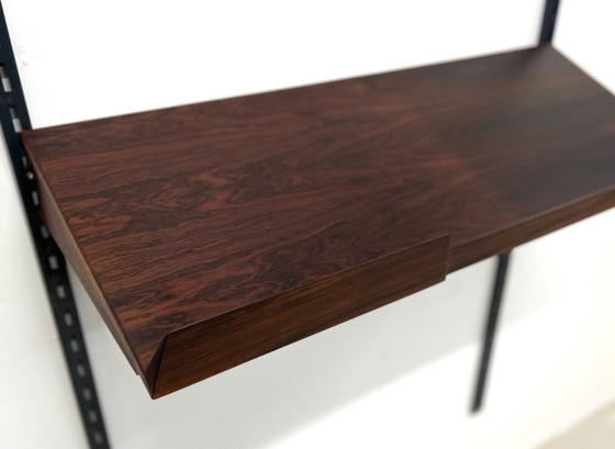 Image 1 of Rosewood Vintage Magazine Shelf by Kai Kristiansen for FM Modular Wall System