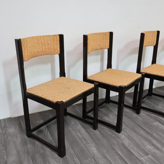 Image 1 of Dining Set 4 Chairs 70s Design Vintage Modern Antiques