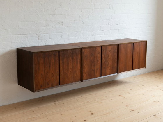Poul Cadovius Floating Wall Mounted Rosewood Sideboard By Cado, 1960s. (photo 4 of 14)