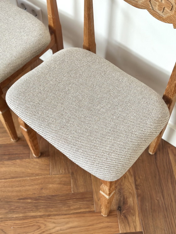 Image 1 of Vintage stoelen set 4 eiken Henning Kjærnulf E.G. Møbler