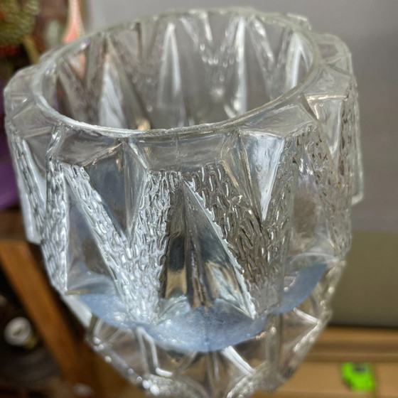 Mid Century Modern Three-Light Wood and Glass Modern Chandelier, 1960s (photo 8 of 15)
