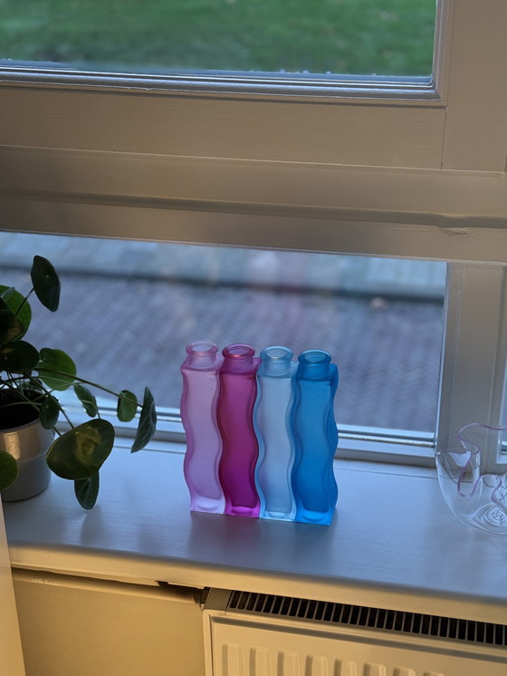 Image 1 of Vasi vintage IKEA Skamt Squiggle Zigzag - set da 4 - design anni '90