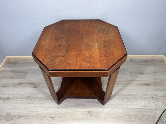 Image 1 of Tavolino della Scuola di Amsterdam - Art Déco (circa 1900-1920) - con lati allungabili