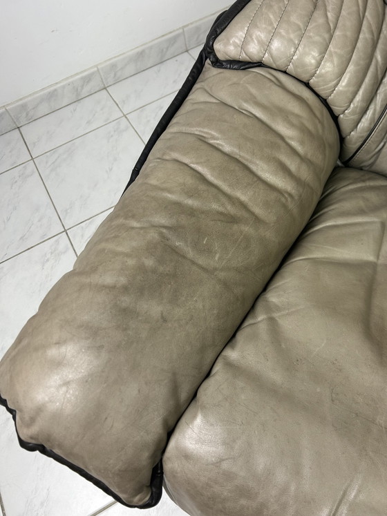 Image 1 of Vintage leren fauteuil draaifauteuil