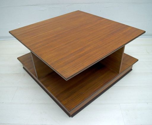 F.Lli Saporiti Mid-Century Modern Italian Walnut Coffee Table, 1960s