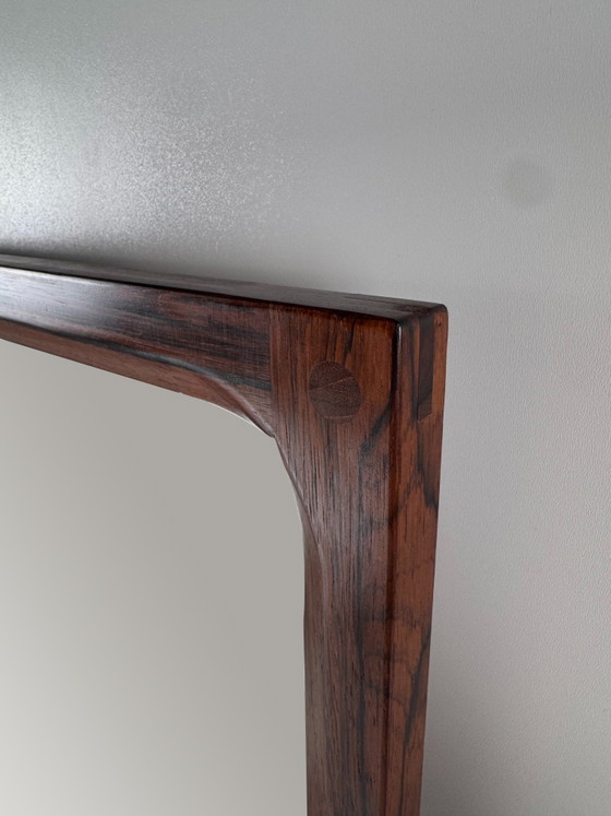 Image 1 of Miroir XXL en palissandre Kai Kristiansen pour Aksel Kjersgaard – Élégance moderne danoise