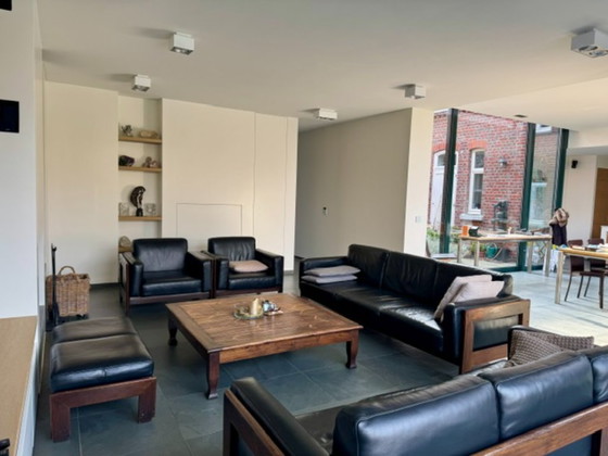 Image 1 of Vintage lederen salon set Ontworpen door Arfa & Tobia Scarpa voor Gavina
