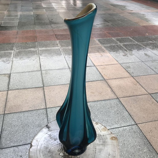 Vintage blue Murano vase, 1970
