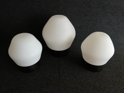 Ceiling lamps (3) - Opaline glass - Philips - Vintage