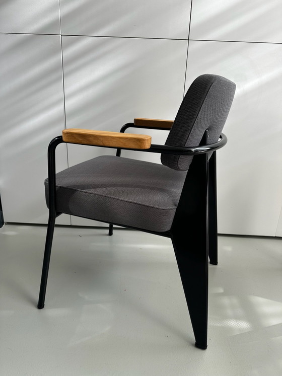 4x Vitra Fauteuil de Salon – Jean Prouvé – grigio – Poltrone, Legno, Ferro (photo 4 of 7)