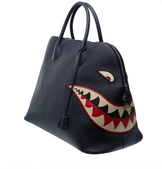 Image 1 of Sac HERMES Bolide en Cuir Bleu Marine - 101971 