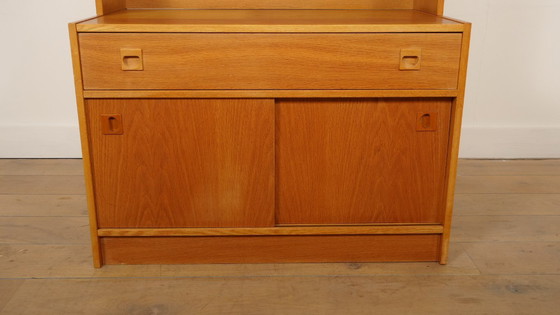 Image 1 of Armoire murale vintage | Bibliothèque | Chêne | Portes coulissantes