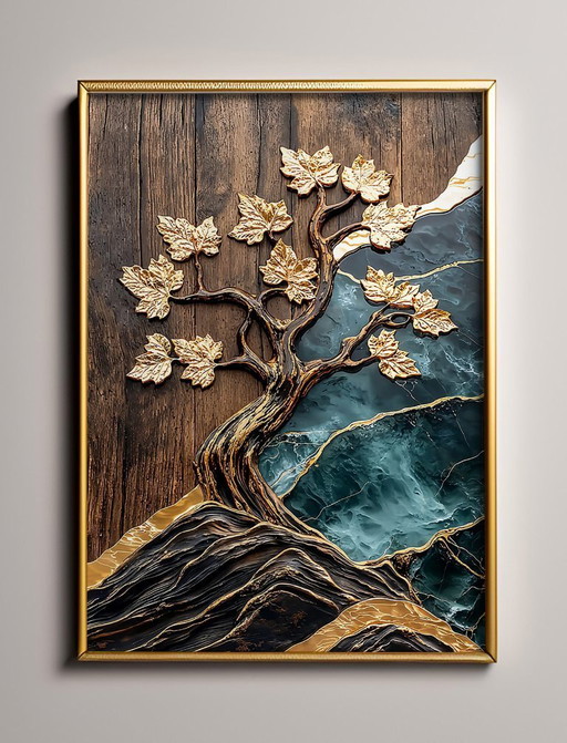 Œuvre en verre acrylique | 200 x 140 cm | Depthwave n° 1 (Ori, 1983)