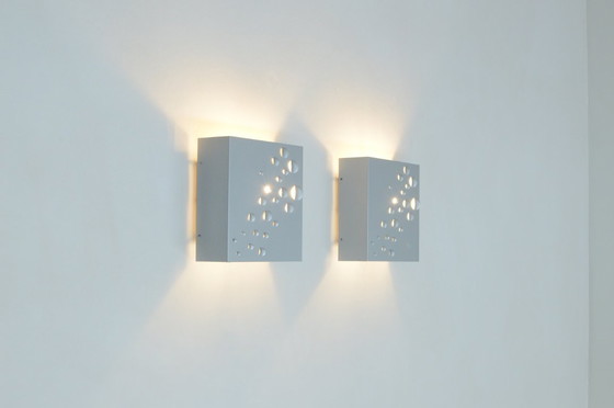 Image 1 of Juego de 2 apliques “sterrenregen” de E.J. Jelles para Raak Amsterdam, Países Bajos de los años 60.