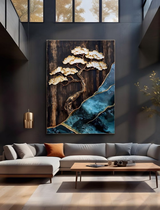 Image 1 of Acrylic Glass Artwork | 200x140 cm | Depthwave #2 (Ori, 1983)