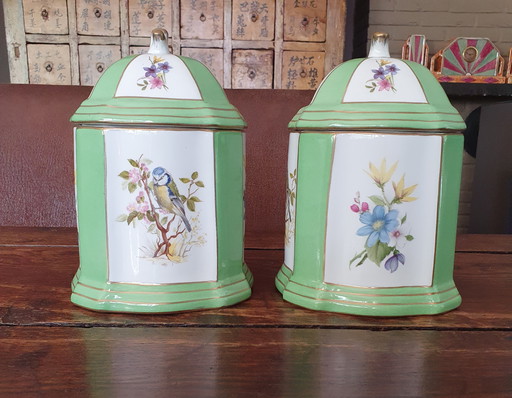 Two Porcelain Jars With Lid