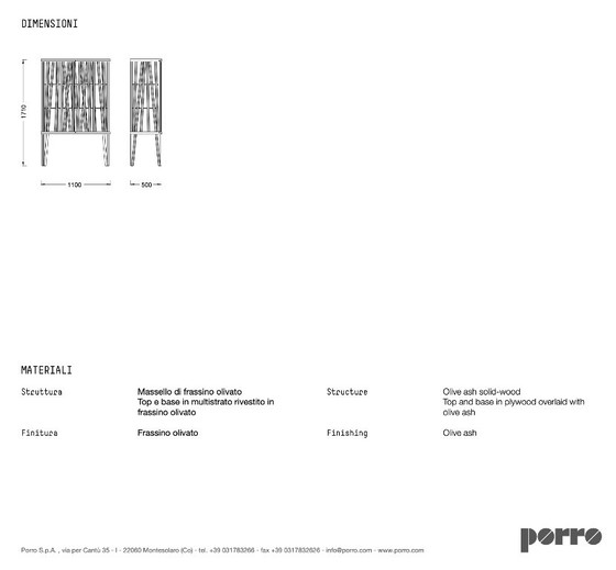 Exclusieve designvitrinekast van Porro “Mikado” met originele factuur – Wandkast, Wood (photo 7 of 7)