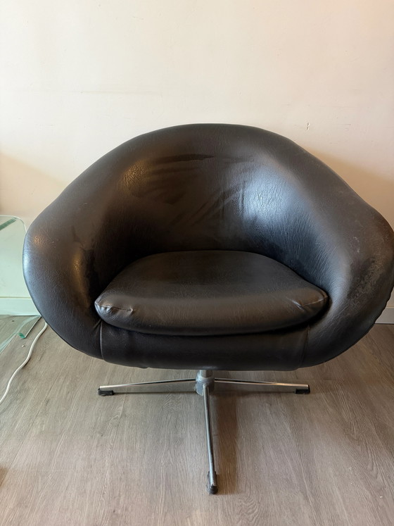 Rondo Drehbarer Wannenstuhl – Sessel, Metal, Chrome, Space Age (photo 2 of 6)