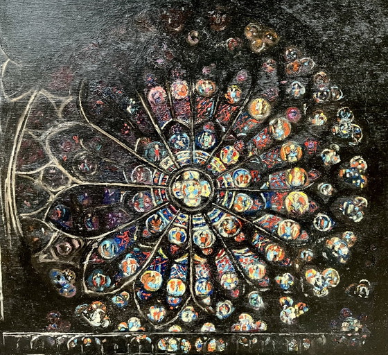 Vintage Strasbourg Cathedral Oil Painting, c.1960 – Paintings & Drawings, Wood (photo 4 of 9)