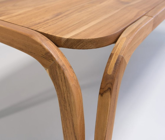 Image 1 of Handmade dining table made of solid teak with a natural finish