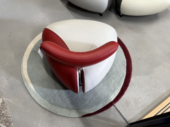 Image 1 of Leolux Pallone Fauteuil Rood Design Stoel Leer