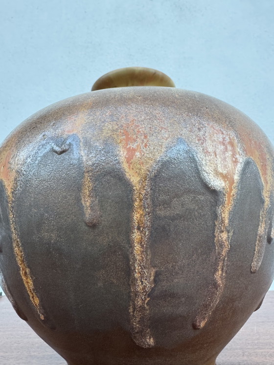 Grande Vaso Sfera Gres Fiammato Art Déco – Vasi, Ceramic (photo 7 of 14)