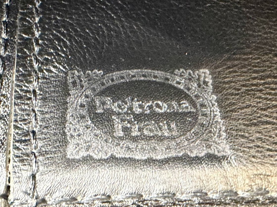 Image 1 of Tweezitsbank in zwart leer van Pierluigi Cerri voor Poltrona Frau, Italië, jaren 90
