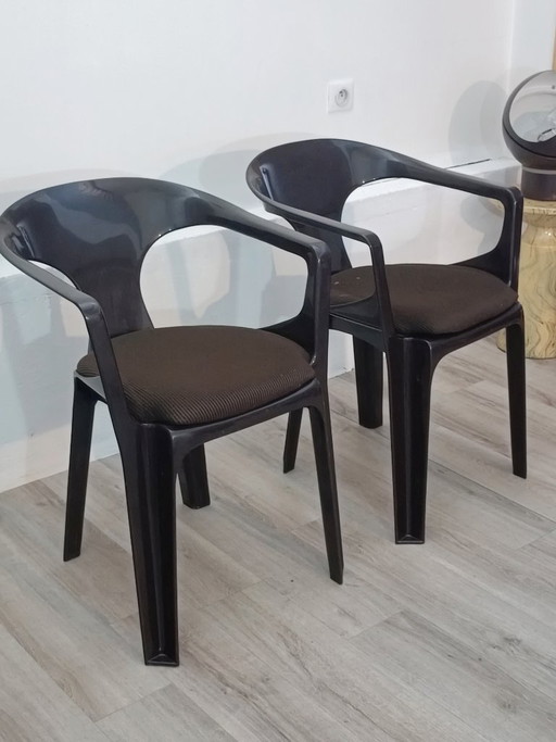 Paire de fauteuils par Henry Massonnet pour Stamp 1974