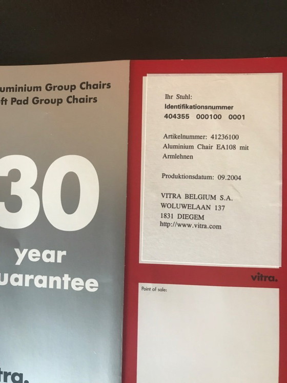 Image 1 of Silla de aluminio Vitra E.A. 108 Eames