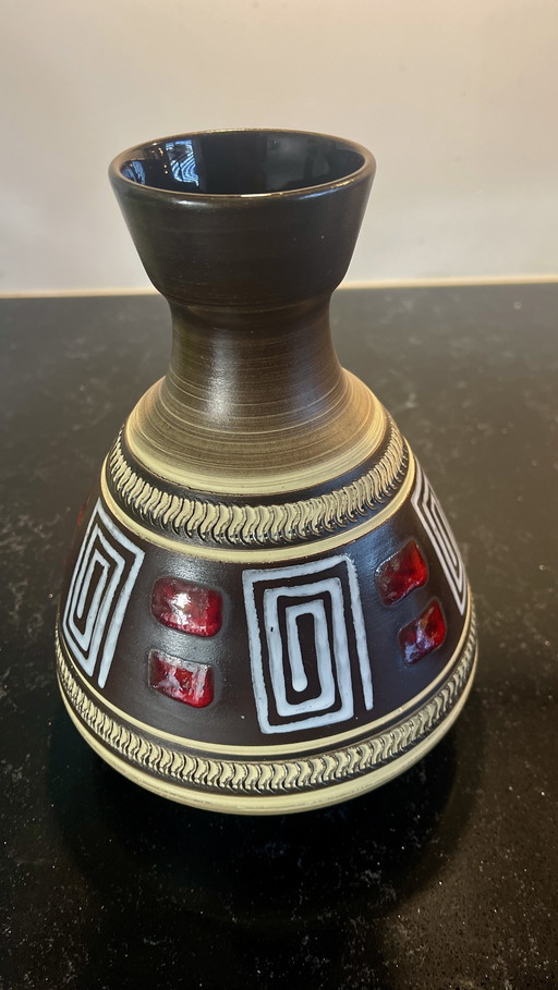 Set di vasi vintage in ceramica della Germania occidentale