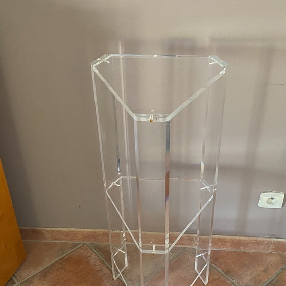 Image 1 of Console David Lange 1980. 90x36x30 cm. Plexiglas.