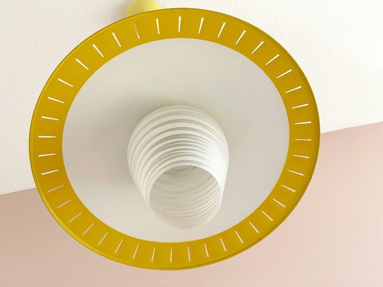 Image 1 of Lampada Mid Century Modern in vetro opalino, design olandese