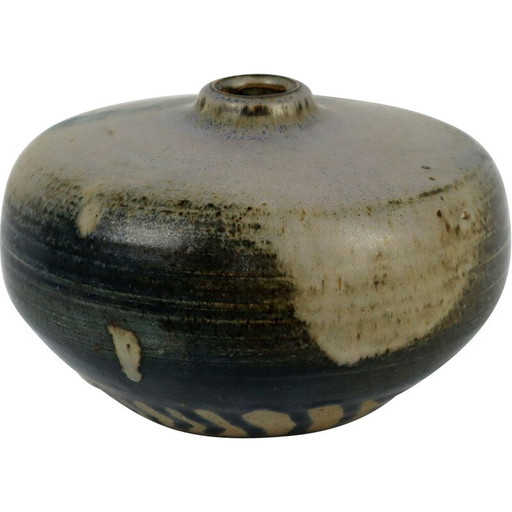 Vase vintage en céramique de Thierry Basile, 1980